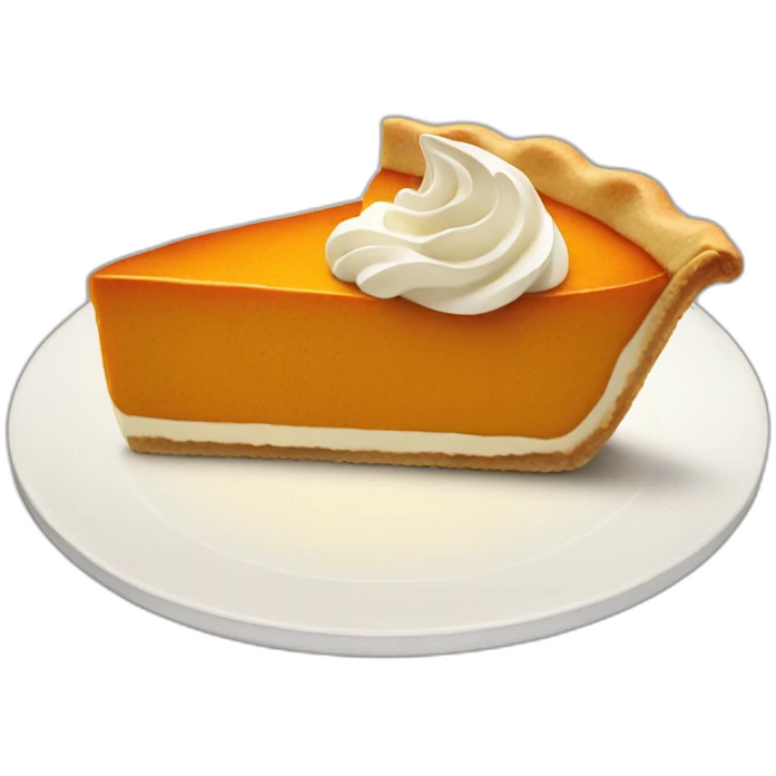 pumpkin pie with cream emoji