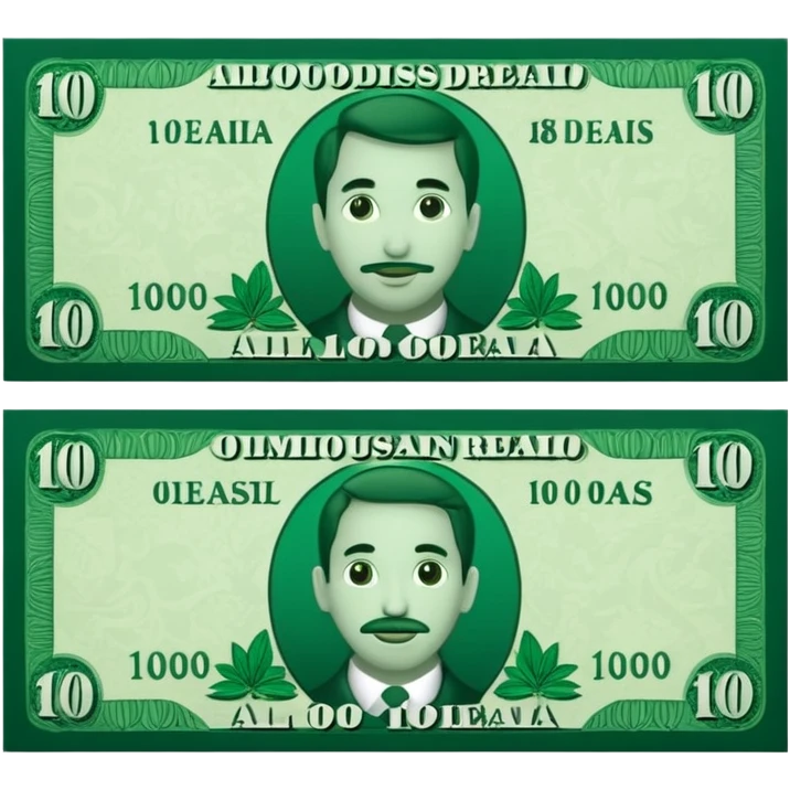Nota de 100 reais emoji
