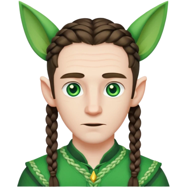 elves with braided hair man emoji