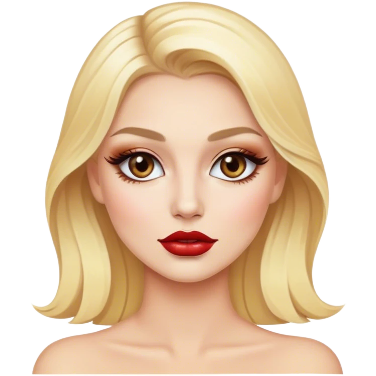 luxury blonde makeup artist portrait emoji
