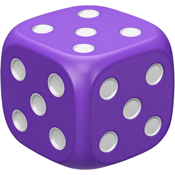purple dice emoji