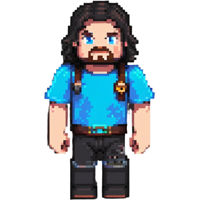 Jack Black as a Minecraft character emoji