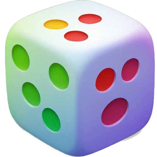 dice colourful.

 emoji