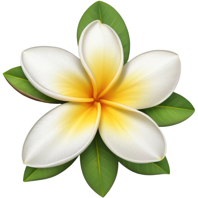 Plumeria flower emoji