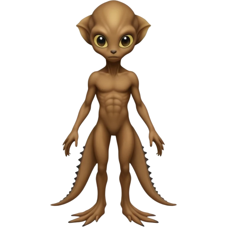 Life-like Brownish Aquatic Luxio-Alien-hybrid (full body) emoji