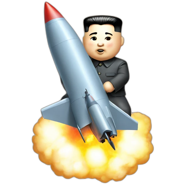 Kim jong un riding a missle emoji