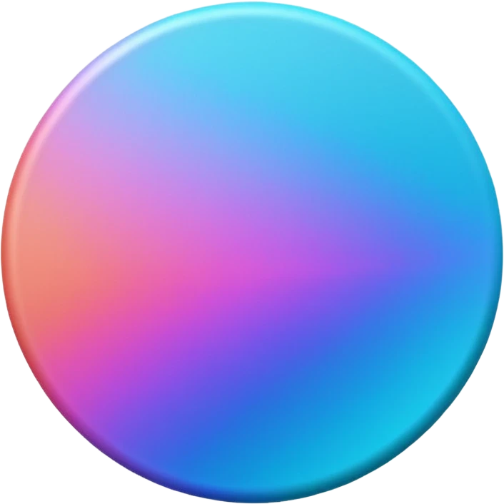 
coin color in in gradient of turquoise, blue, pink, purple, and coral metal texture
Rotate coin 90 degree  3d effect emoji