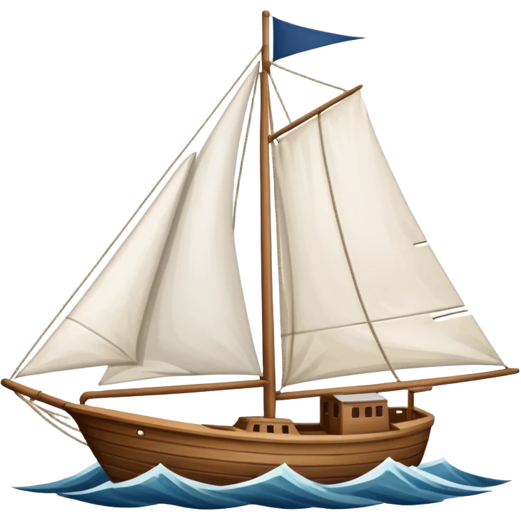 Velero navegando en tormenta emoji