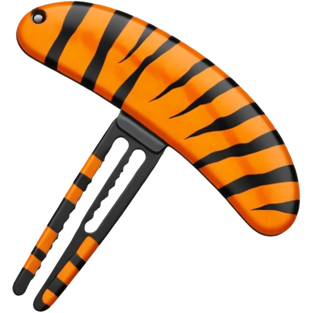 Tiger skin hair clip emoji