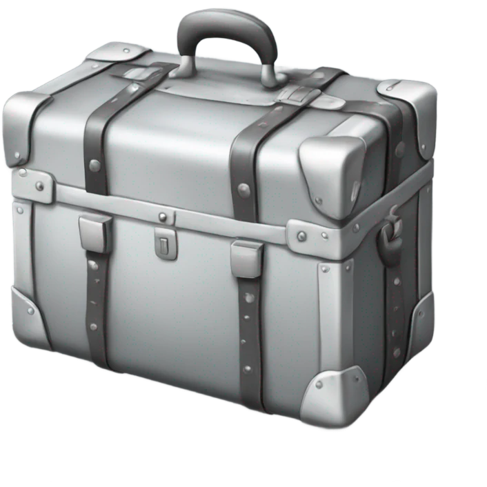 silver trunk suitcase emoji