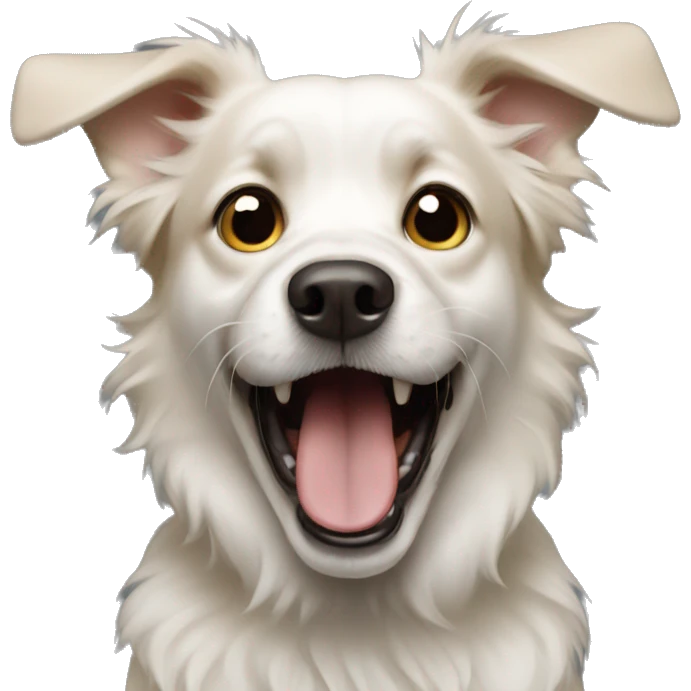 dog screaming emoji