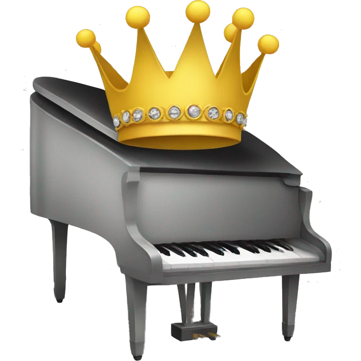 a piano with a crown emoji
