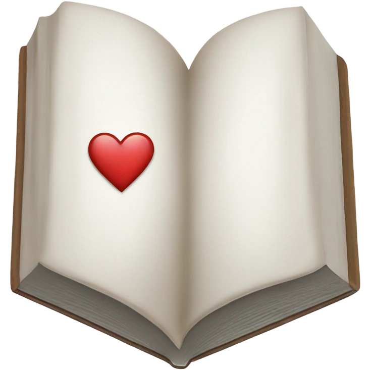 book and white heart emoji