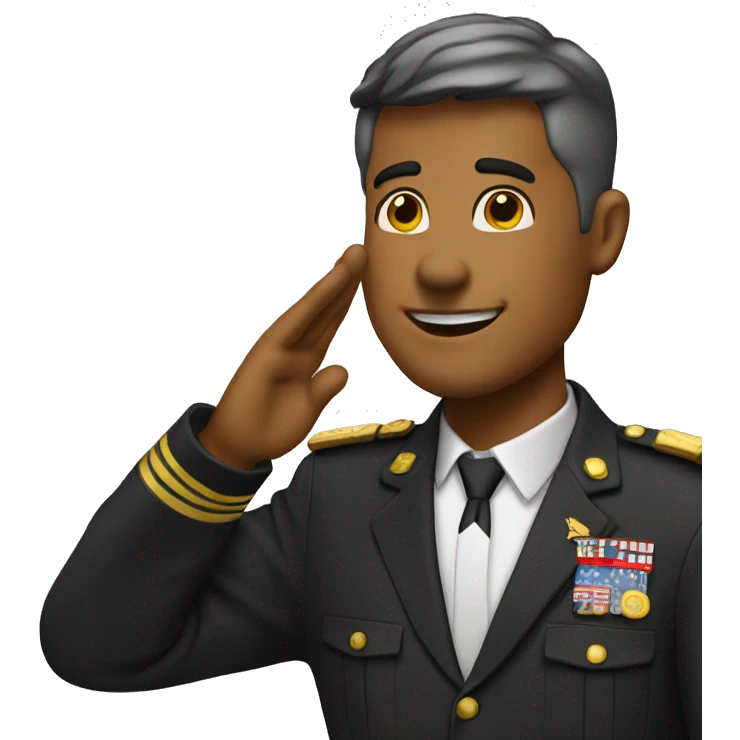 guy saluting  emoji