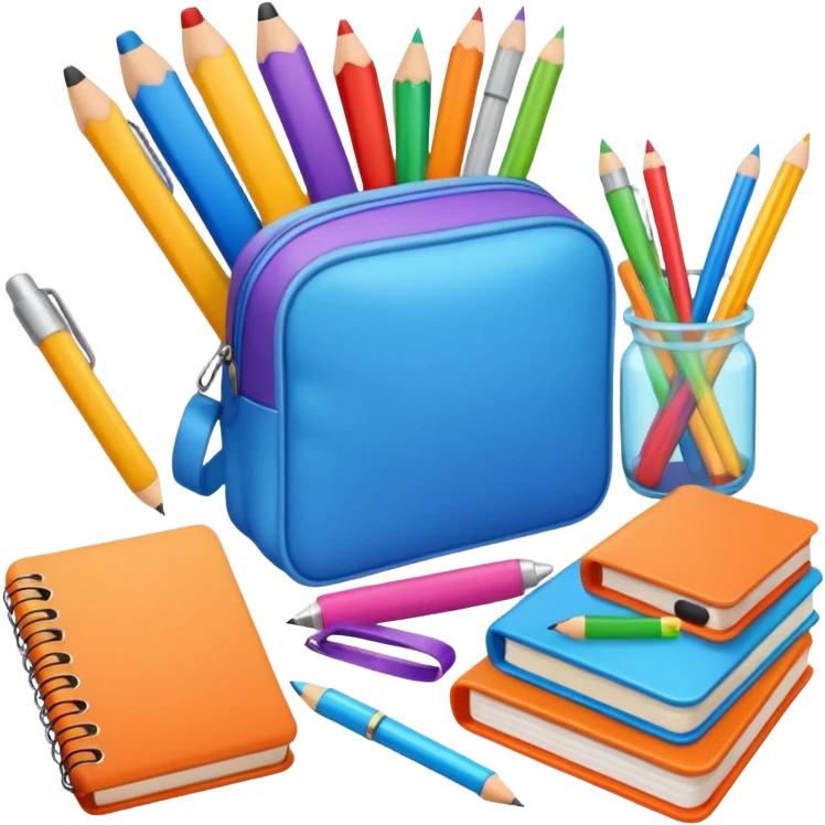 aesthetic school supplies emoji
