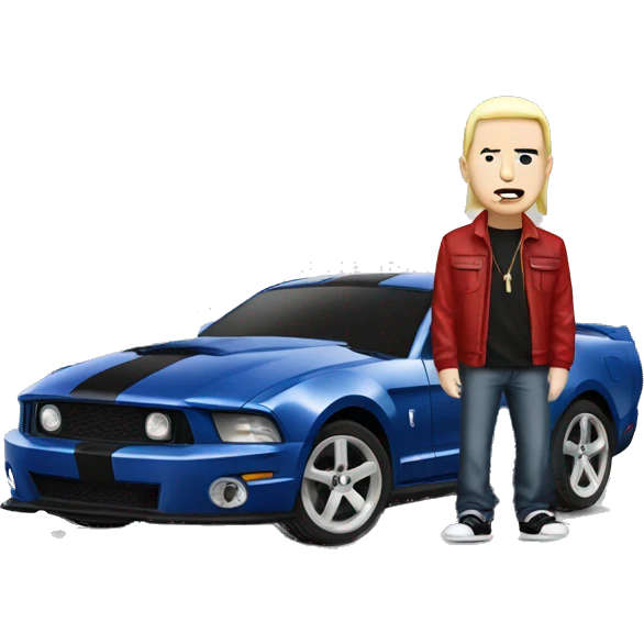 Eminem with mustang car emoji