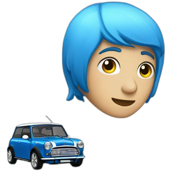 Blue Mini cooper s emoji