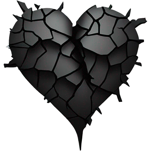 Black broken heart emoji