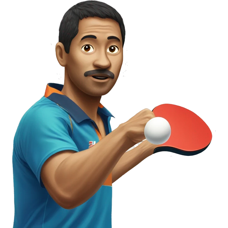 Thingking table tennis emoji