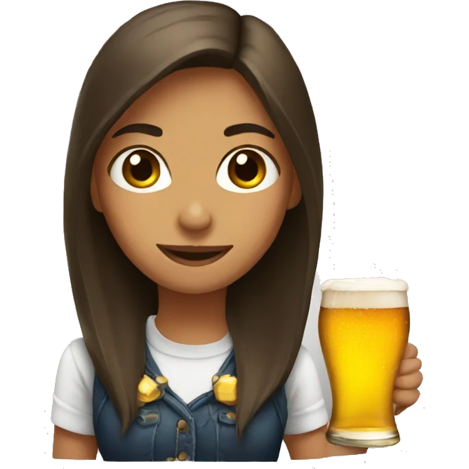  girl with beer emoji