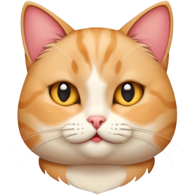 Embarrassed cat when he do not know how to answer to a proposal emoji