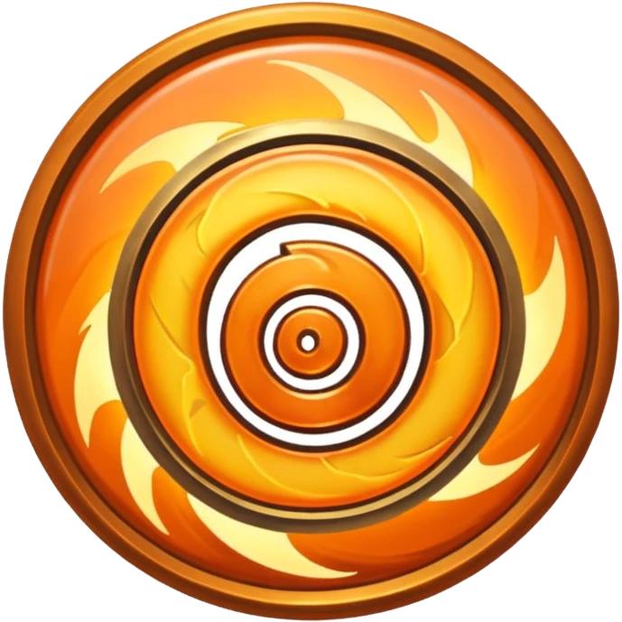 The Heathstone spiral logo but orange emoji