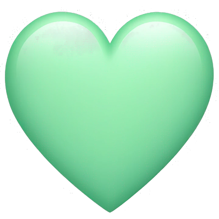 Pastel green heart emoji