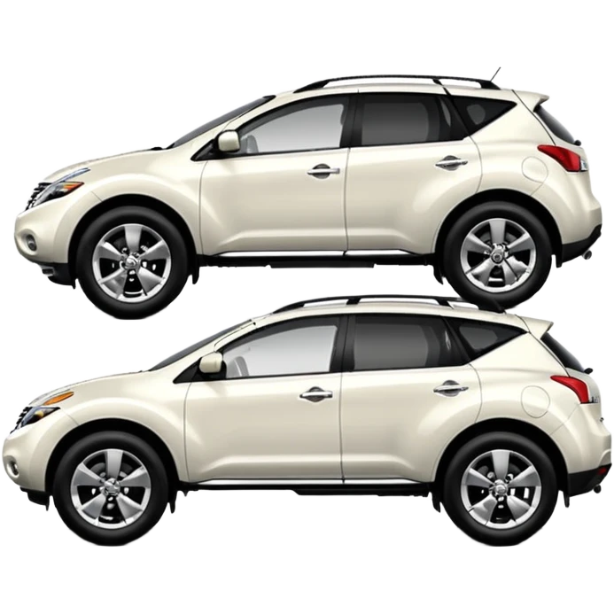 2013 white nissan murano with black interior side view emoji