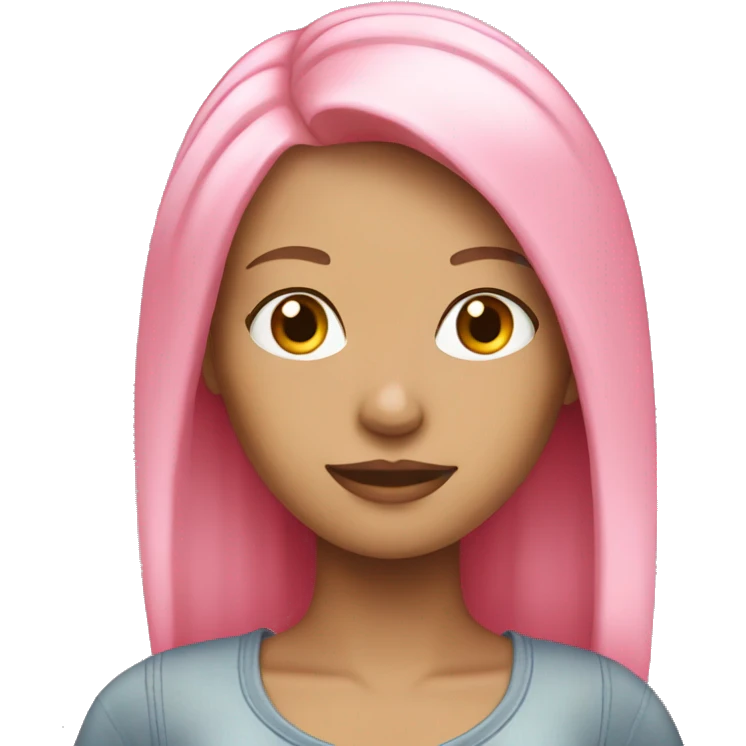 Shopping girl with pink and blond hair emoji