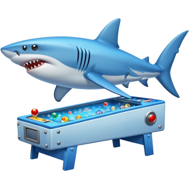 Shark playing pinball  emoji
