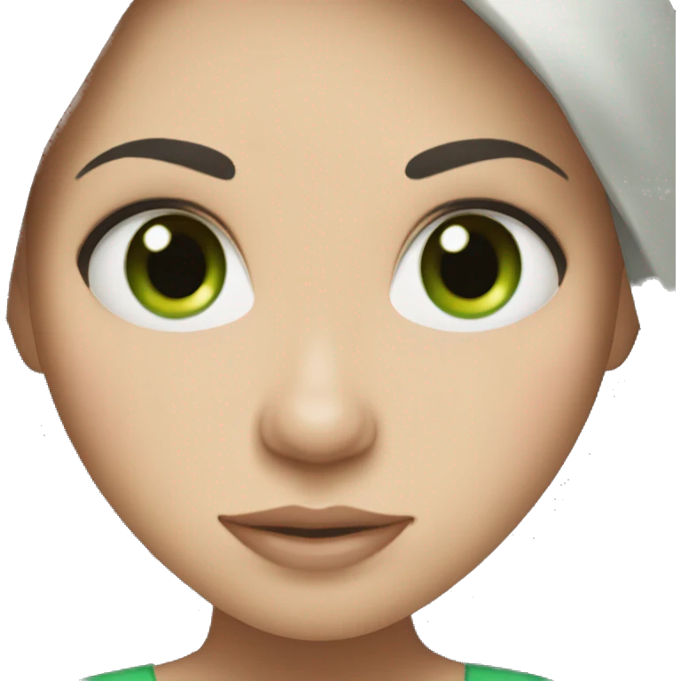 pregnant white woman with black hair and green eyes emoji