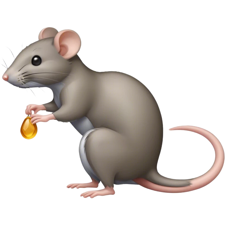 Rat with tail going up emoji