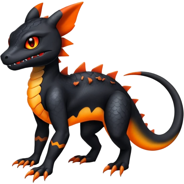 Salandit-Umbreon-Charmeleon-Fakémon-hybrid-creature (full body)  emoji