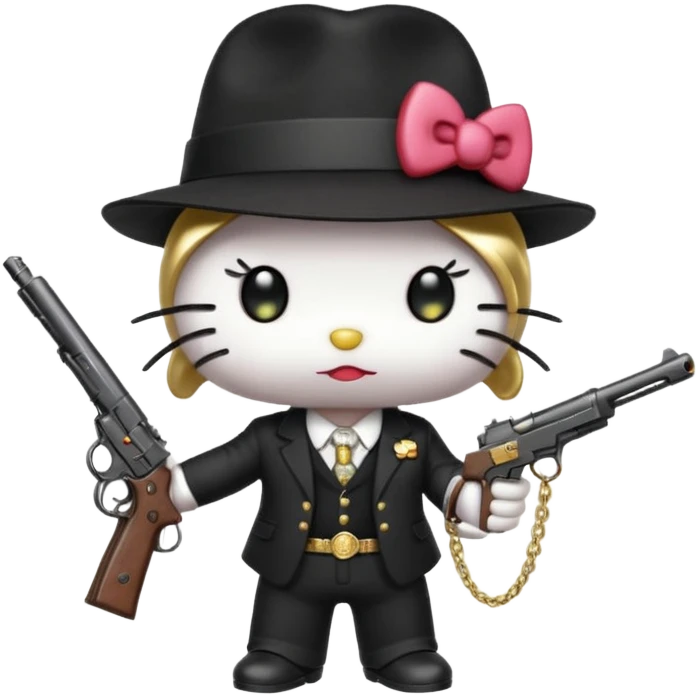 Gangster hello kitty emoji