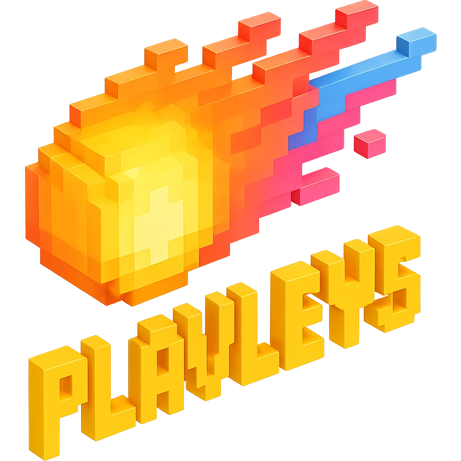 светящиеся комета с надписью "PLAVLEYS", no background emoji