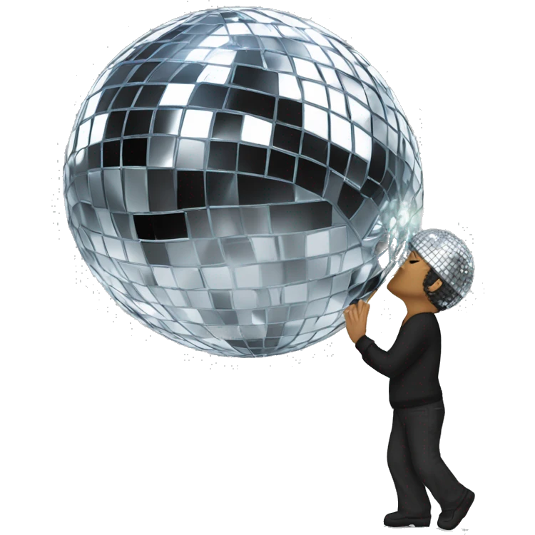 Kissing disco ball cd emoji