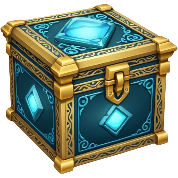 Pandora's box, mysterious, glowing, ancient artifact emoji