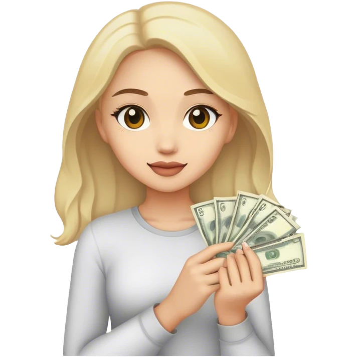 Girl with cash  emoji