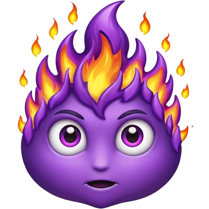 purple fire with eyes emoji
