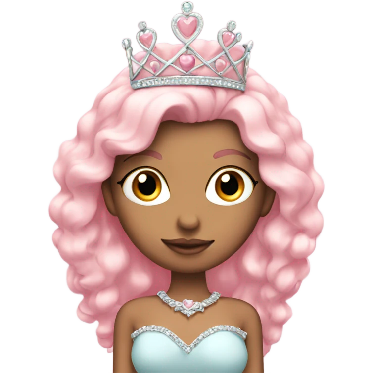 pastel pink heart with tiara emoji
