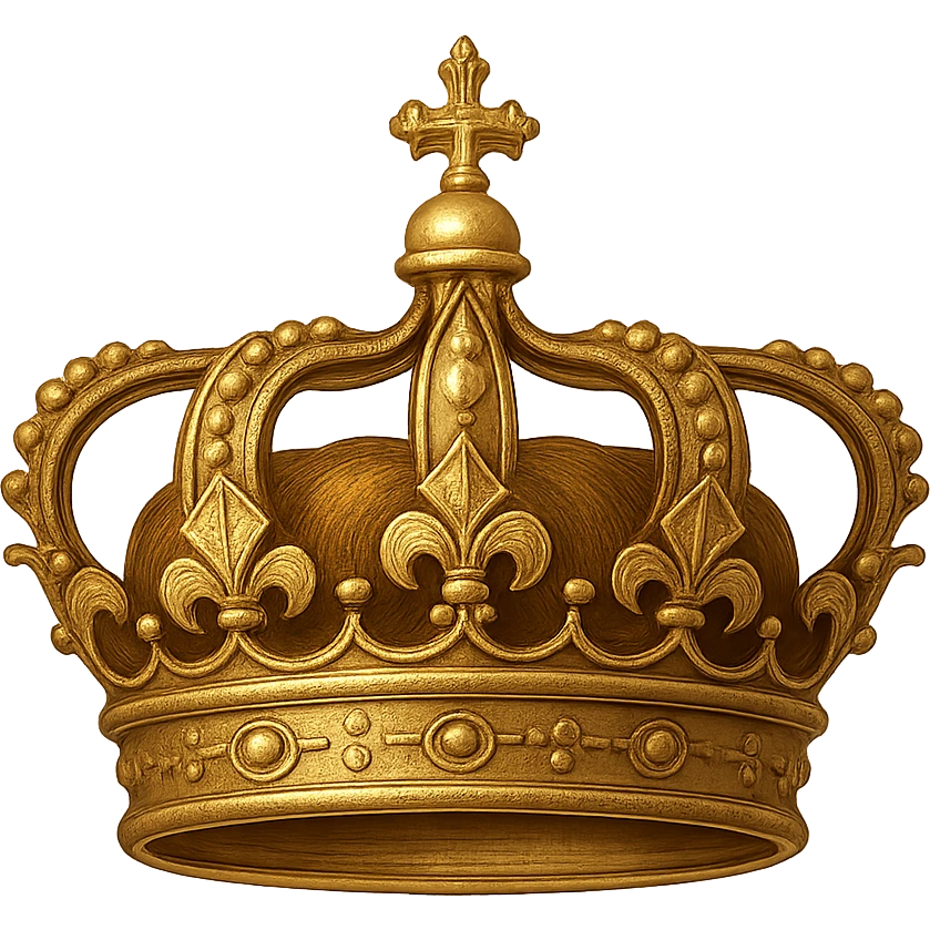 digital illustration of a crown, no background emoji