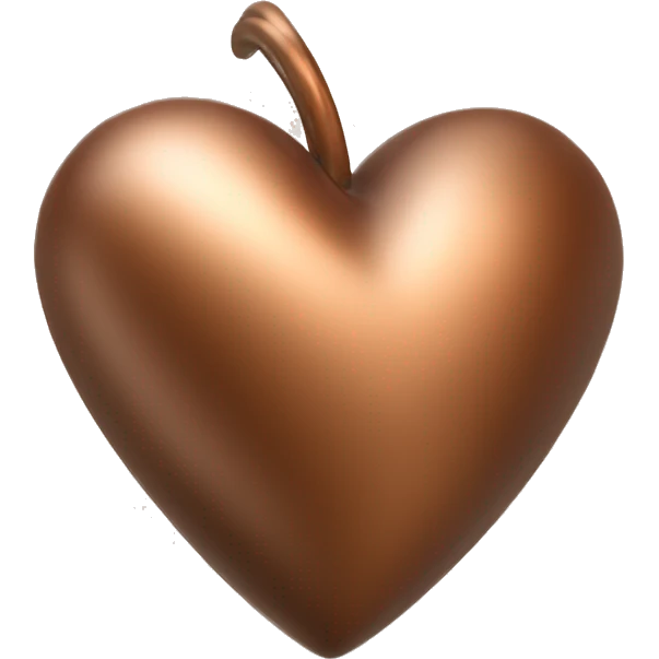 Bronze matte heart emoji