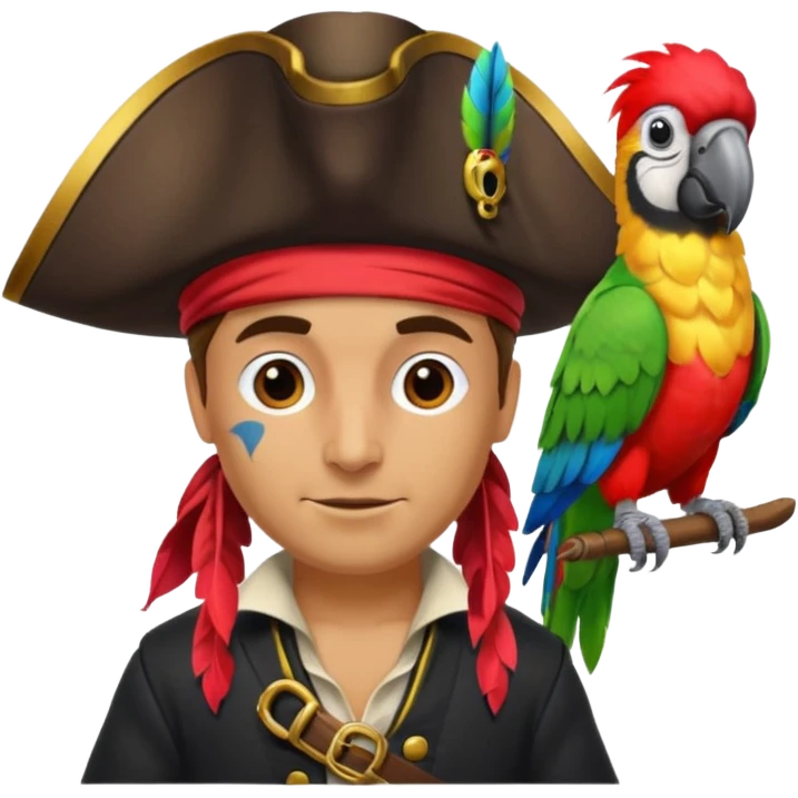 pirate and parrot emoji