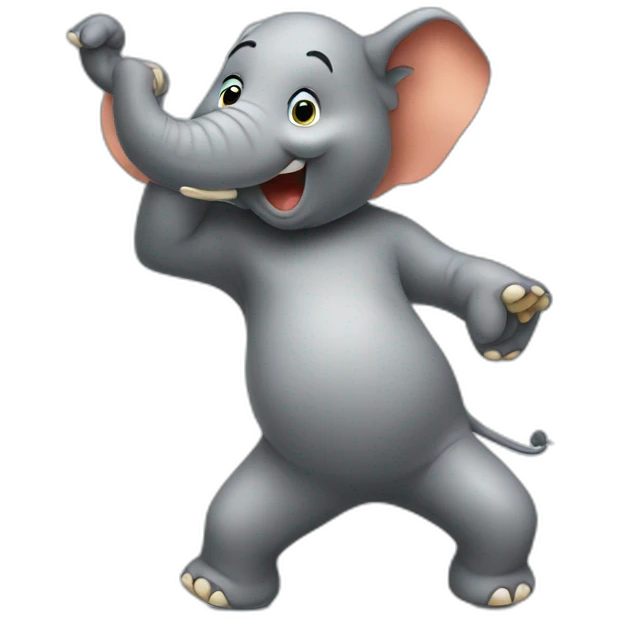 Dancing elephant emoji