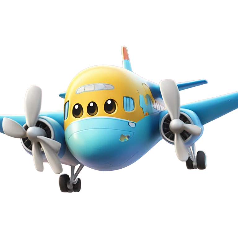 Noisy funny plane emoji