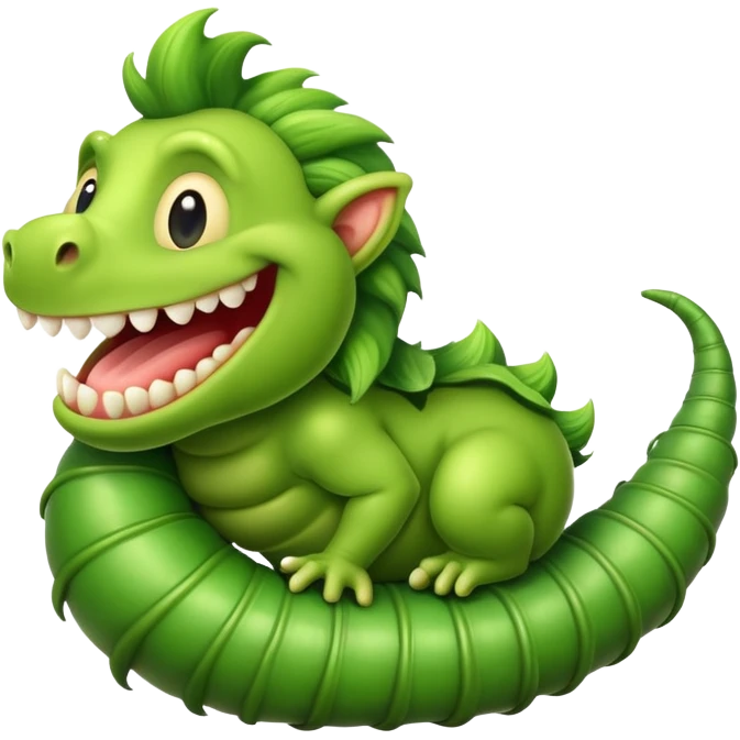 Troll on a worm emoji