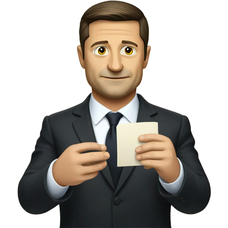 the president zelenskiy takes the oath emoji