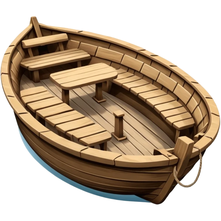 round boat with several seats around the perimeter emoji