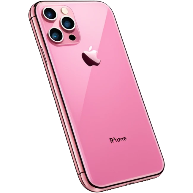 Create me a pink iPhone 17 pro image with the screen in a straight position. png emoji