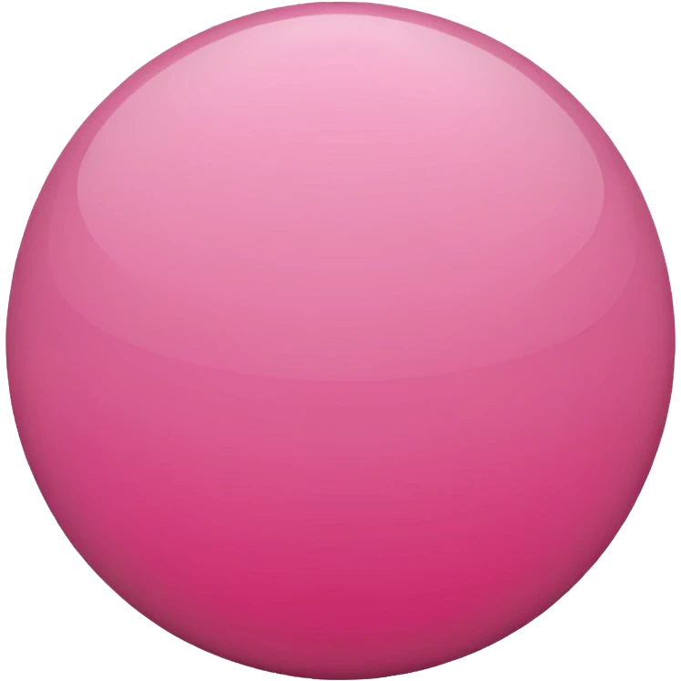 a spherical monochromatic pink  emoji